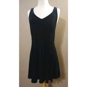Victorias Secret Velvet Dress Y2K Vtg Women’s Sz S Black Whimsy Goth Sexy